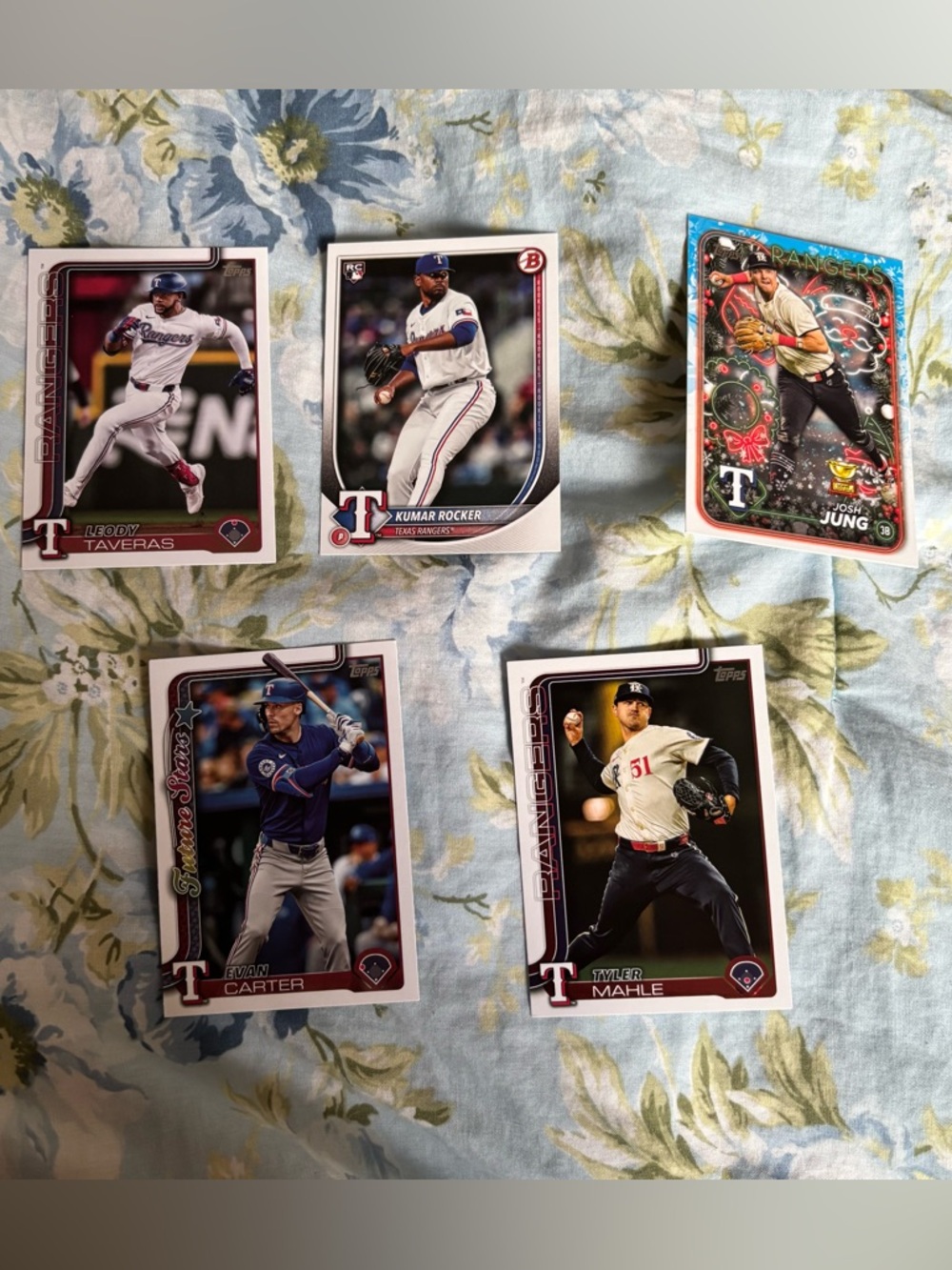 Texas rangers baseball topps cards